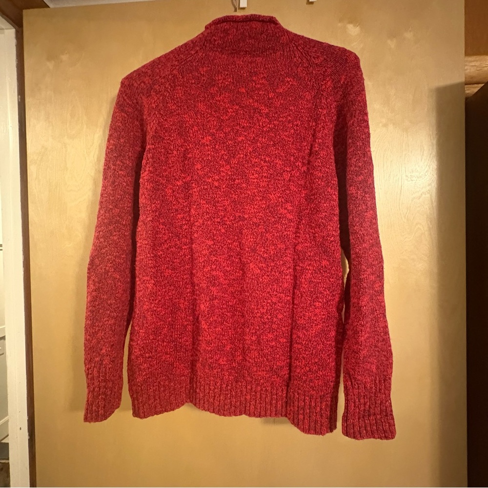L.L.BEAN Cotton Roll Neck Sweater Red Maryl Sz M - Picture 8 of 8
